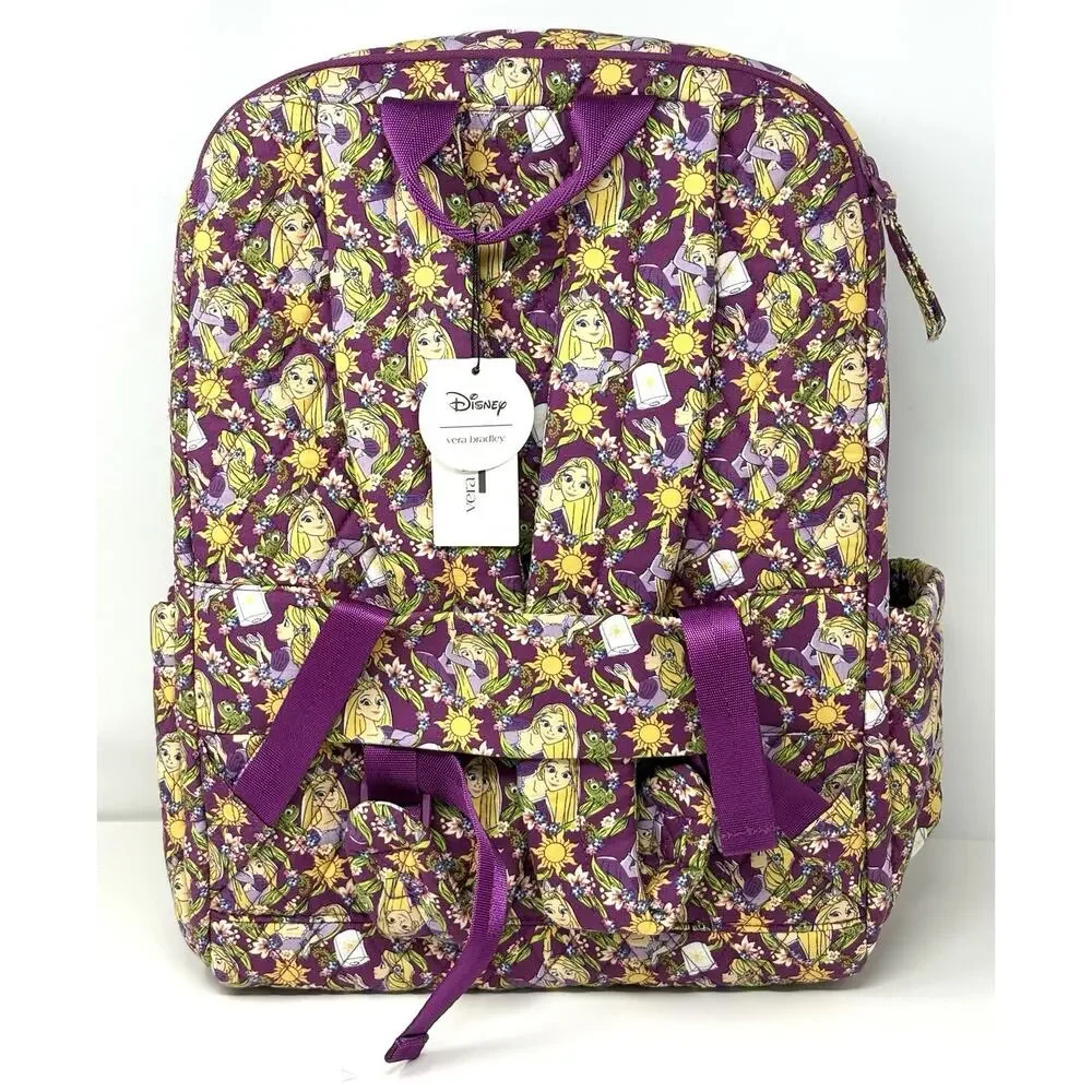 Vera Bradley Rapunzel Climbing Ivy Essential Large Backpack EXACT Laptop Pocket